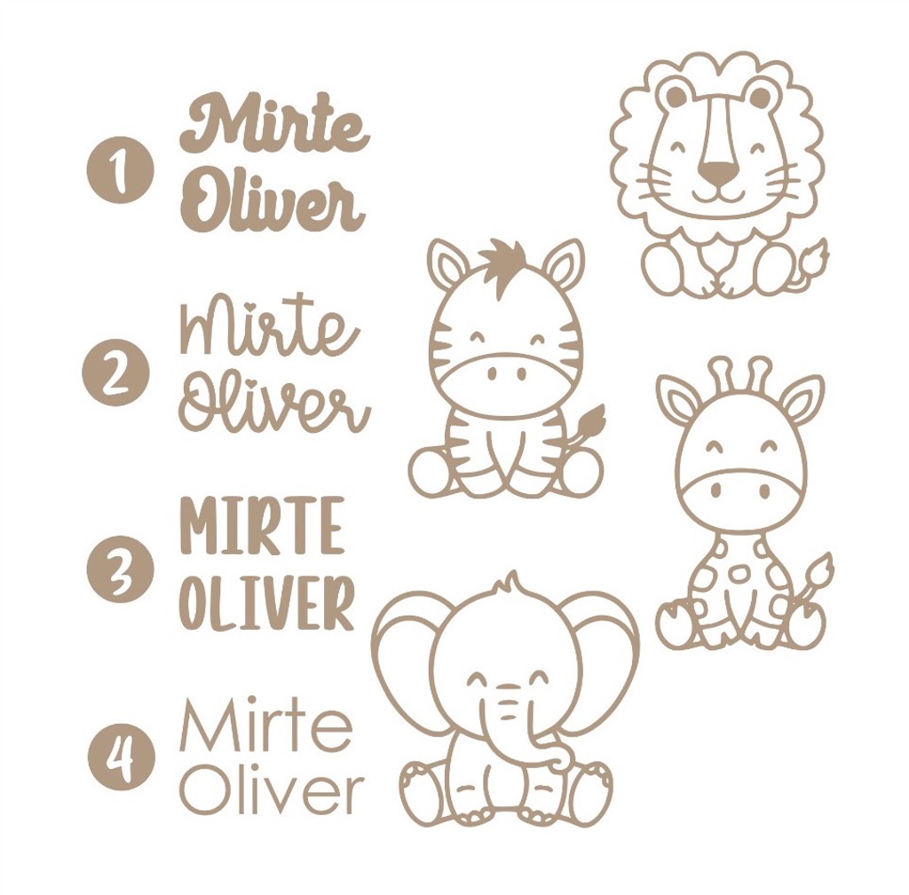 Voorbeelden dieren broodplankje