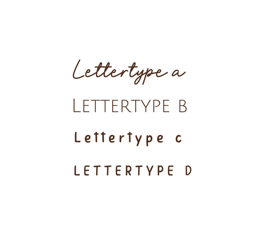 Lettertype tegeltjes